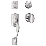 Schlage Residential F60 - Camelot Sectional Single Cylinder Keyed Entry Handleset with Siena Knob