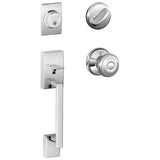 Schlage Residential F60 - Century Sectional Single Cylinder Keyed Entry Handleset with Georgian Knob