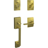 Schlage Century Sectional Single Cylinder Keyed Entry Handleset with Latitude Lever and Decorative Century Trim