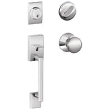 Schlage Residential F60 - Century Sectional Single Cylinder Keyed Entry Handleset with Plymouth Knob