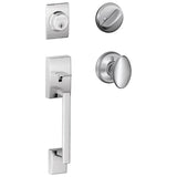 Schlage Residential F60 - Century Sectional Single Cylinder Keyed Entry Handleset with Siena Knob