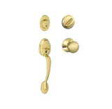 Schlage Plymouth Sectional Single Cylinder Keyed Entry Handleset with Plymouth Knob