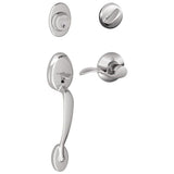 Schlage Residential F60 - Plymouth Sectional Single Cylinder Keyed Entry Handleset with Accent Lever