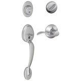 Schlage Residential F60 - Plymouth Sectional Single Cylinder Keyed Entry Handleset with Accent Lever