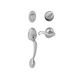 Schlage Plymouth Left Handed Sectional Single Cylinder Keyed Entry Handleset with Flair Lever