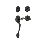 Schlage Plymouth Right Handed Sectional Single Cylinder Keyed Entry Handleset with Flair Lever