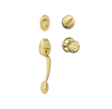 Schlage Plymouth Sectional Single Cylinder Keyed Entry Handleset with Georgian Knob
