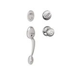 Schlage Plymouth Sectional Single Cylinder Keyed Entry Handleset with Georgian Knob