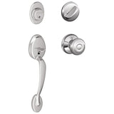 Schlage Residential F60 - Plymouth Sectional Single Cylinder Keyed Entry Handleset with Georgian Knob