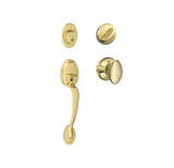 Schlage Plymouth Sectional Single Cylinder Keyed Entry Handleset with Siena Knob