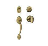 Schlage Plymouth Sectional Single Cylinder Keyed Entry Handleset with Siena Knob