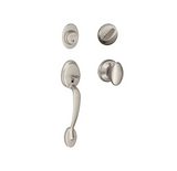 Schlage Plymouth Sectional Single Cylinder Keyed Entry Handleset with Siena Knob