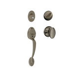Schlage Plymouth Sectional Single Cylinder Keyed Entry Handleset with Siena Knob