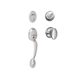 Schlage Plymouth Sectional Single Cylinder Keyed Entry Handleset with Siena Knob
