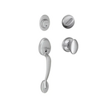 Schlage Plymouth Sectional Single Cylinder Keyed Entry Handleset with Siena Knob