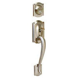 Schlage Camelot Right Hand Double Cylinder Handleset with Accent Interior Lever from the F-Series