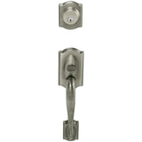 Schlage Double Cylinder Camelot Handleset with Siena Interior Knob from the F-Series