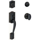 Schlage Double Cylinder Camelot Handleset with Siena Interior Knob from the F-Series