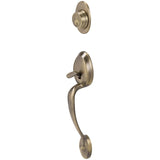 Schlage Residential F62 Plymouth with Accent Lever Double Cylinder Handleset - Entrance Lock Interior & Exterior