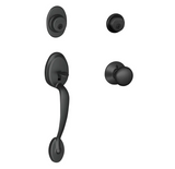 Schlage Plymouth Double Cylinder Handleset with Plymouth Interior Knob from the F-Series