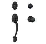Schlage Plymouth Double Cylinder Handleset with Plymouth Interior Knob from the F-Series