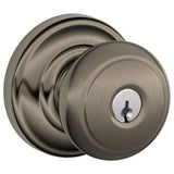 Schlage Residential F80 - Storeroom Lock - Andover Knob, C Keyway with 16211 Latch and 10063 Strike -  Andover Rose