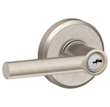 Schlage Broadway Single Cylinder Keyed Entry Storeroom Door Lever Set with Decorative Greyson Trim