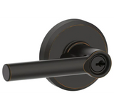 Schlage Broadway Single Cylinder Keyed Entry Storeroom Door Lever Set with Decorative Greyson Trim