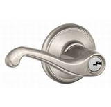 Schlage Flair Left Handed Single Cylinder Keyed Entry Storeroom Door Lever Set