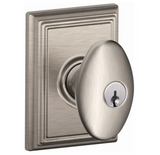 Schlage Residential F80 - Storeroom Lock - Siena Knob, C Keyway with 16211 Latch and 10063 Strike - Andover Rose