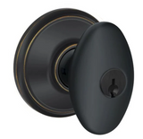 Schlage Residential F80 - Storeroom Lock - Siena Knob, C Keyway with 16211 Latch and 10063 Strike - Alden Rose