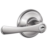 Schlage Residential F80 - Storeroom Lock - Avila Lever, C Keyway with 16211 Latch and 10063 Strike
