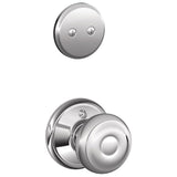 Schlage Residential F94 - Georgian Knob One-Sided Dummy Interior Pack - Exterior Handleset Sold Separately