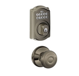Schlage Camelot Single Cylinder Electronic Keypad Deadbolt with Passage Georgian Knob