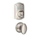 Schlage Camelot Single Cylinder Electronic Keypad Deadbolt with Passage Siena Knob