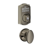 Schlage Camelot Single Cylinder Electronic Keypad Deadbolt with Passage Siena Knob