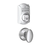 Schlage Camelot Single Cylinder Electronic Keypad Deadbolt with Passage Siena Knob