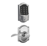 Schlage Encode WiFi Enabled Electronic Keypad Deadbolt and Accent Lever Set with Camelot Trim