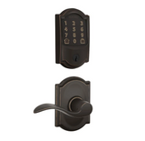 Schlage Encode WiFi Enabled Electronic Keypad Deadbolt and Accent Lever Set with Camelot Trim