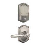 Schlage Encode WiFi Enabled Electronic Keypad Deadbolt and Birmingham Lever Set with Camelot Trim