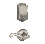 Schlage Encode WiFi Enabled Electronic Keypad Deadbolt with Camelot Trim and Flair Lever Set