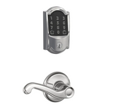 Schlage Encode WiFi Enabled Electronic Keypad Deadbolt with Camelot Trim and Flair Lever Set