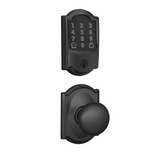 Schlage Encode WiFi Enabled Electronic Keypad Deadbolt and Plymouth Knob Set with Camelot Trim