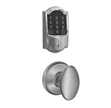 Schlage Encode WiFi Enabled Electronic Keypad Deadbolt with Camelot Trim and Siena Knob Set