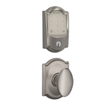 Schlage Encode WiFi Enabled Electronic Keypad Deadbolt and Siena Knob Set with Camelot Trim