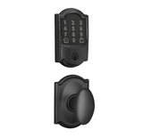 Schlage Encode WiFi Enabled Electronic Keypad Deadbolt and Siena Knob Set with Camelot Trim