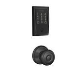 Schlage Encode Century WiFi Enabled Electronic Keypad Deadbolt with Passage Georgian Knob