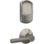 Schlage Encode Greenwich Electronic Keyless Entry Deadbolt Combo Pack with Broadway Interior Lever and Decorative Plymouth Trim