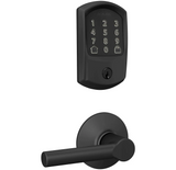 Schlage Encode Greenwich Electronic Keyless Entry Deadbolt Combo Pack with Broadway Interior Lever and Decorative Plymouth Trim