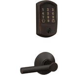 Schlage Encode Greenwich Electronic Keyless Entry Deadbolt Combo Pack with Broadway Interior Lever and Decorative Plymouth Trim